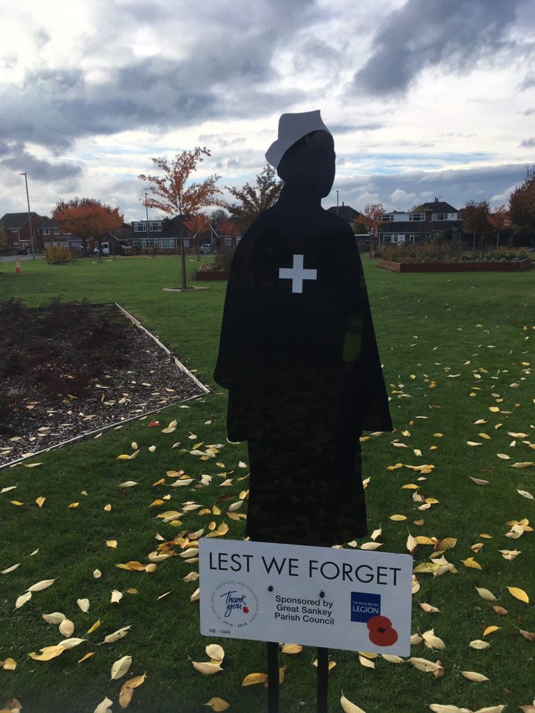 Great Sankey Parish Council install three silent silhouettes to honour war sacrifice